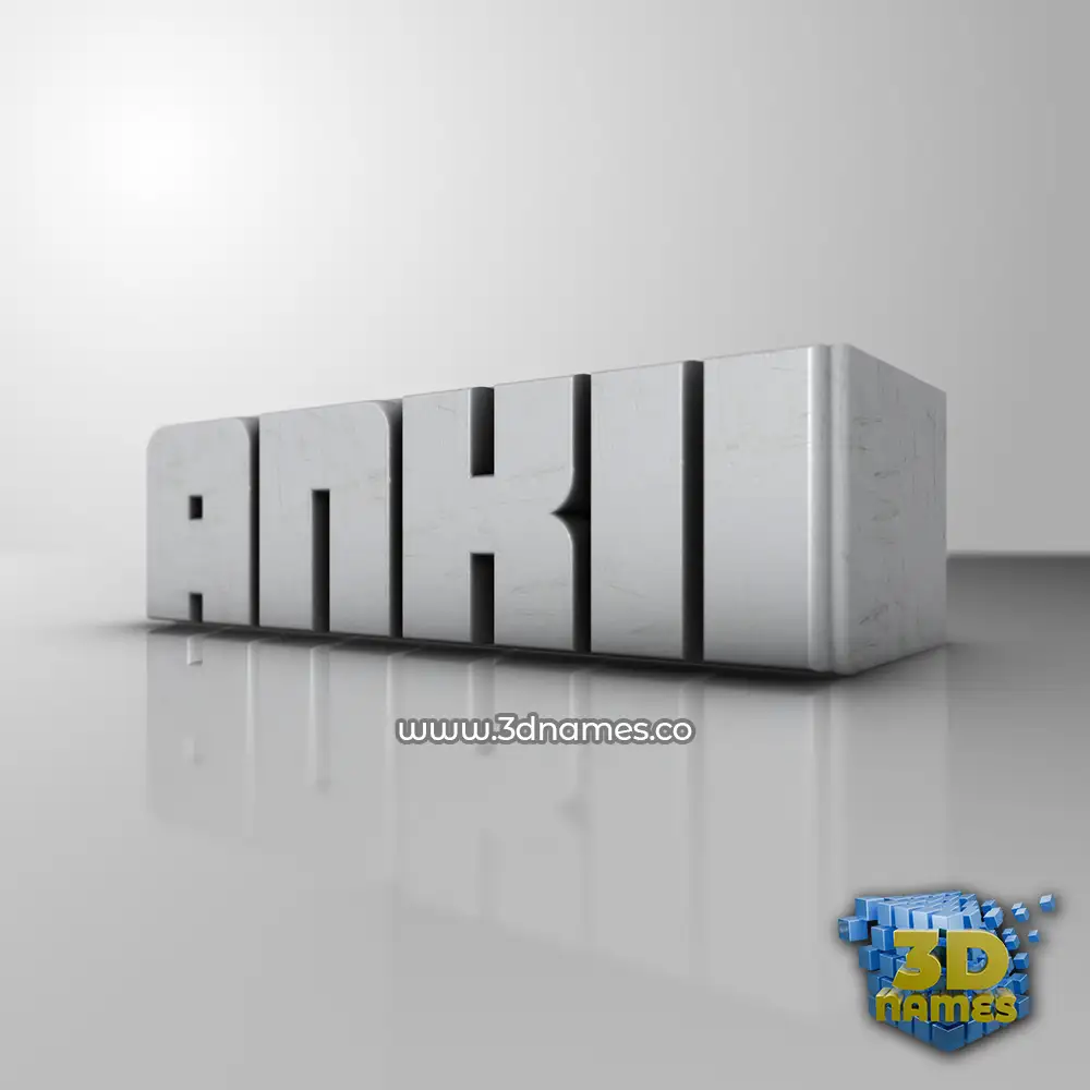 ankii in White Metro style - 3D name wallpaper