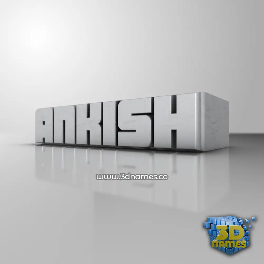 ankish in White Metro style - 3D name wallpaper
