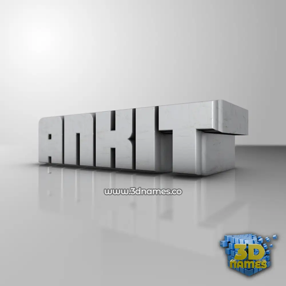 ankit in White Metro style - 3D name wallpaper