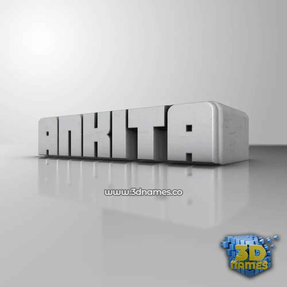 ankita in White Metro style - 3D name wallpaper
