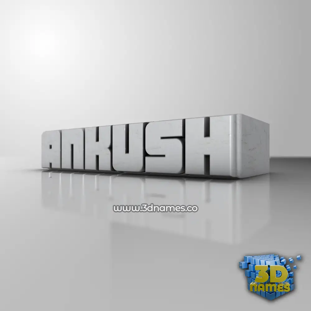 ankush in White Metro style - 3D name wallpaper
