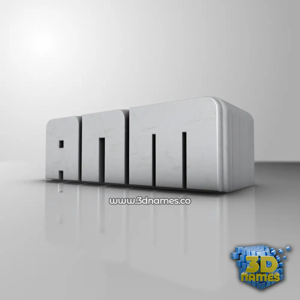 anm in White Metro style - 3D name wallpaper