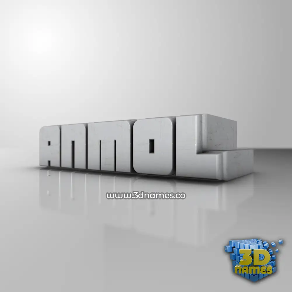 anmol in White Metro style - 3D name wallpaper