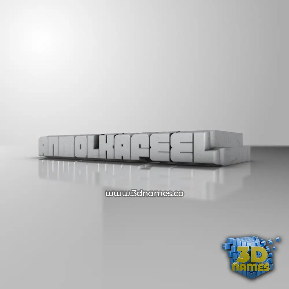 anmolkafeel in White Metro style - 3D name wallpaper