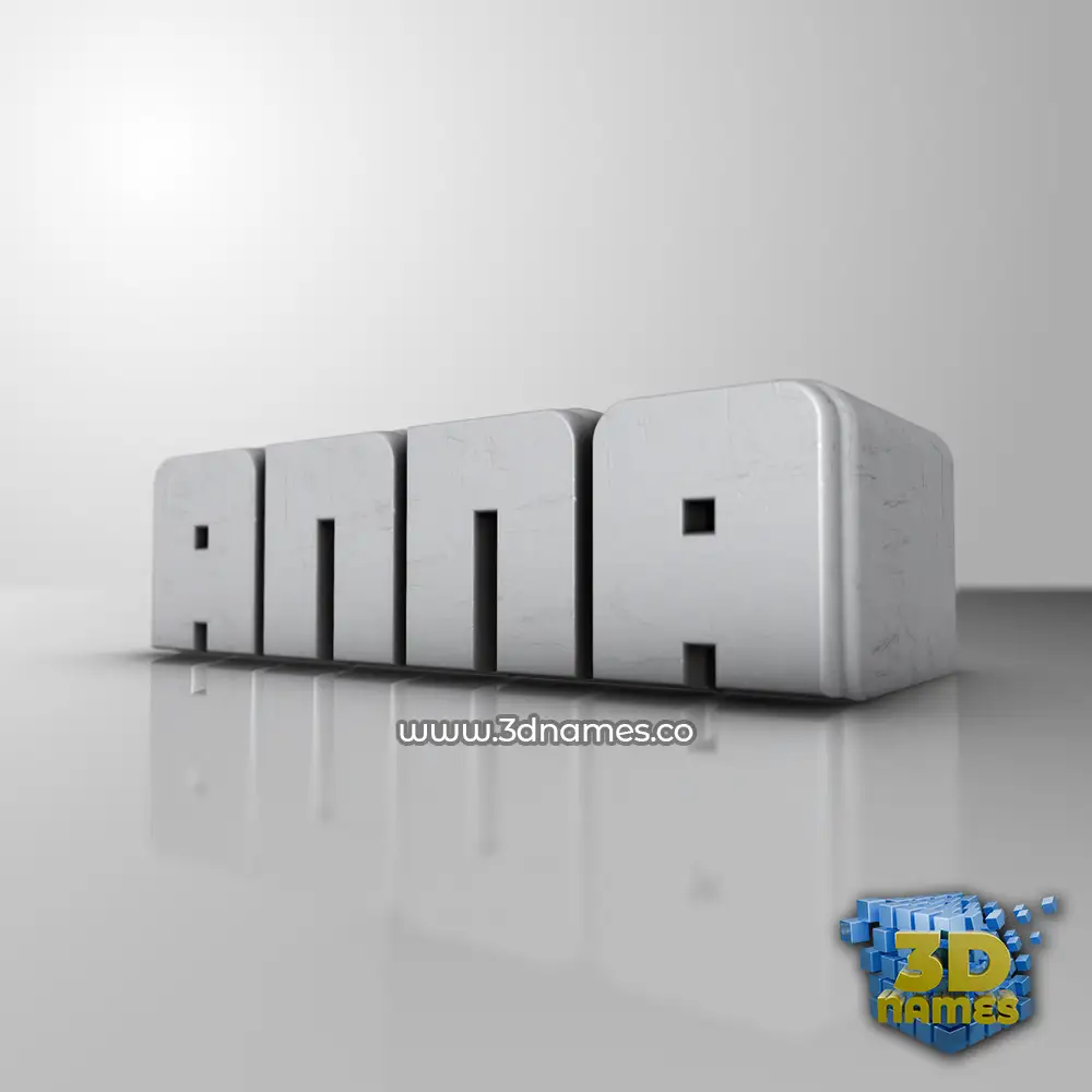 anna in White Metro style - 3D name wallpaper