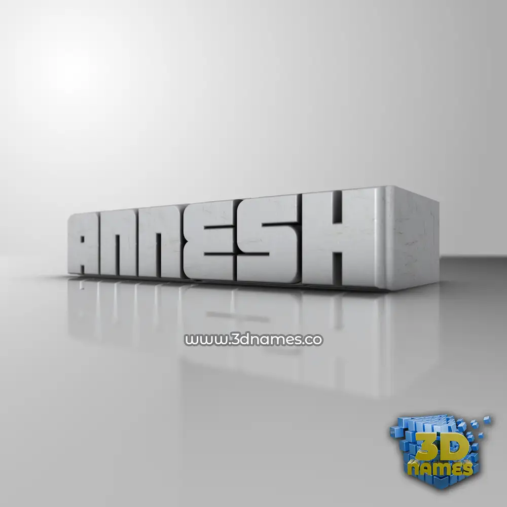 annesh in White Metro style - 3D name wallpaper
