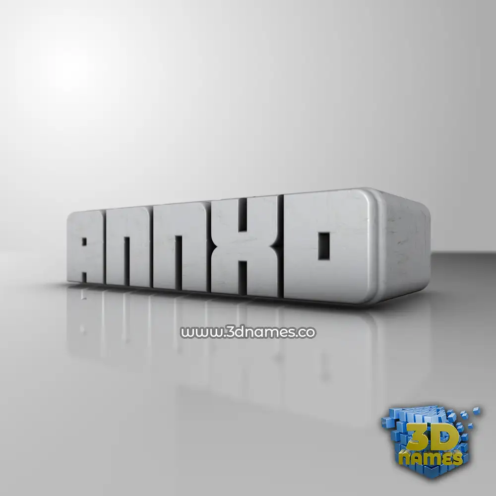 annxd in White Metro style - 3D name wallpaper