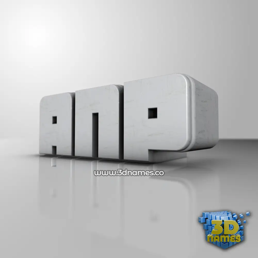 anp in White Metro style - 3D name wallpaper