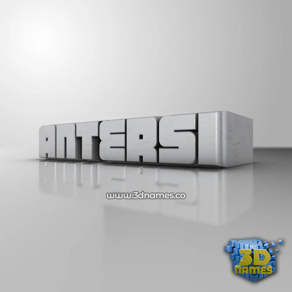 antersi in White Metro style - 3D name wallpaper