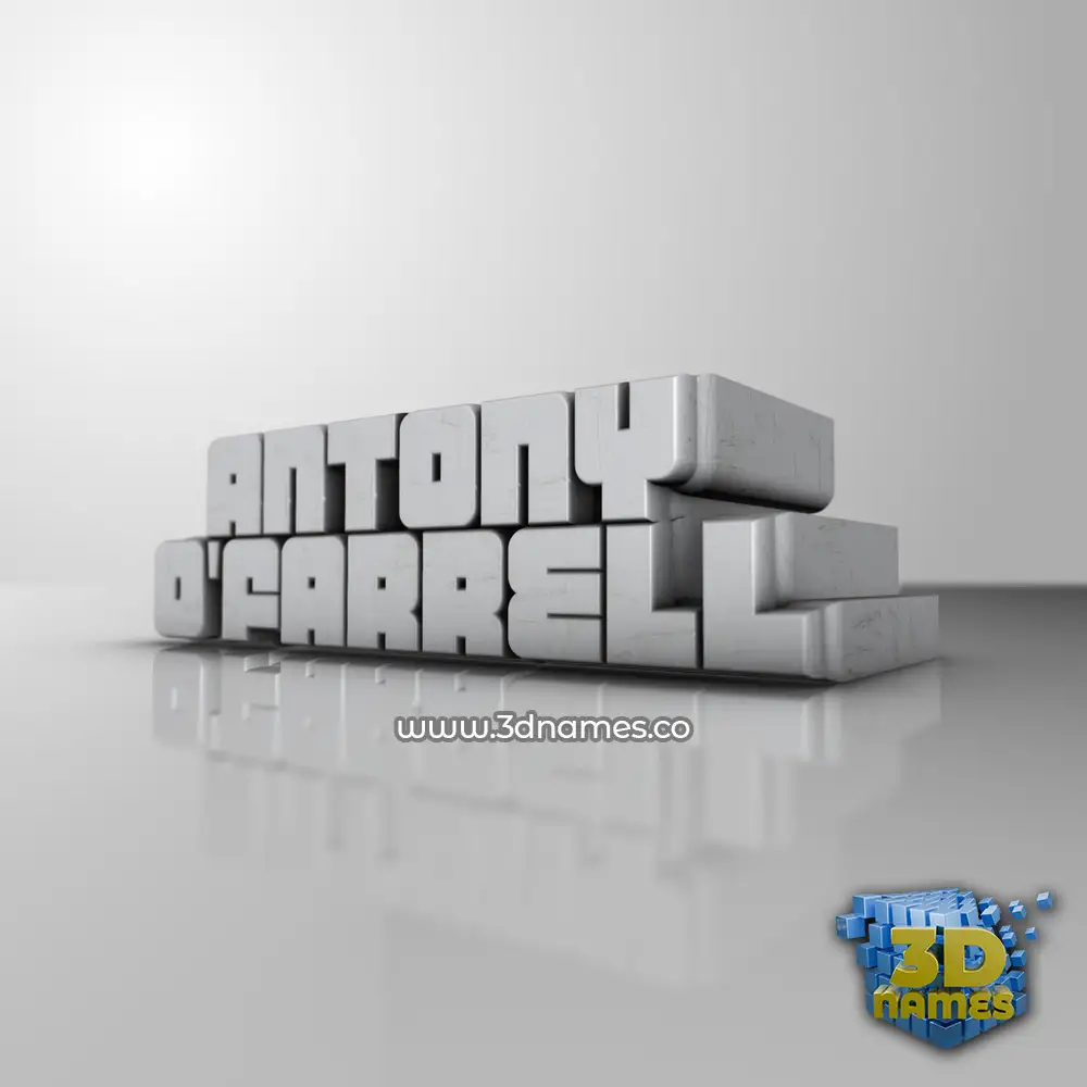 antony o'farrell in White Metro style - 3D name wallpaper