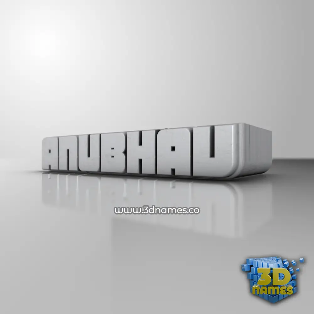 anubhav in White Metro style - 3D name wallpaper