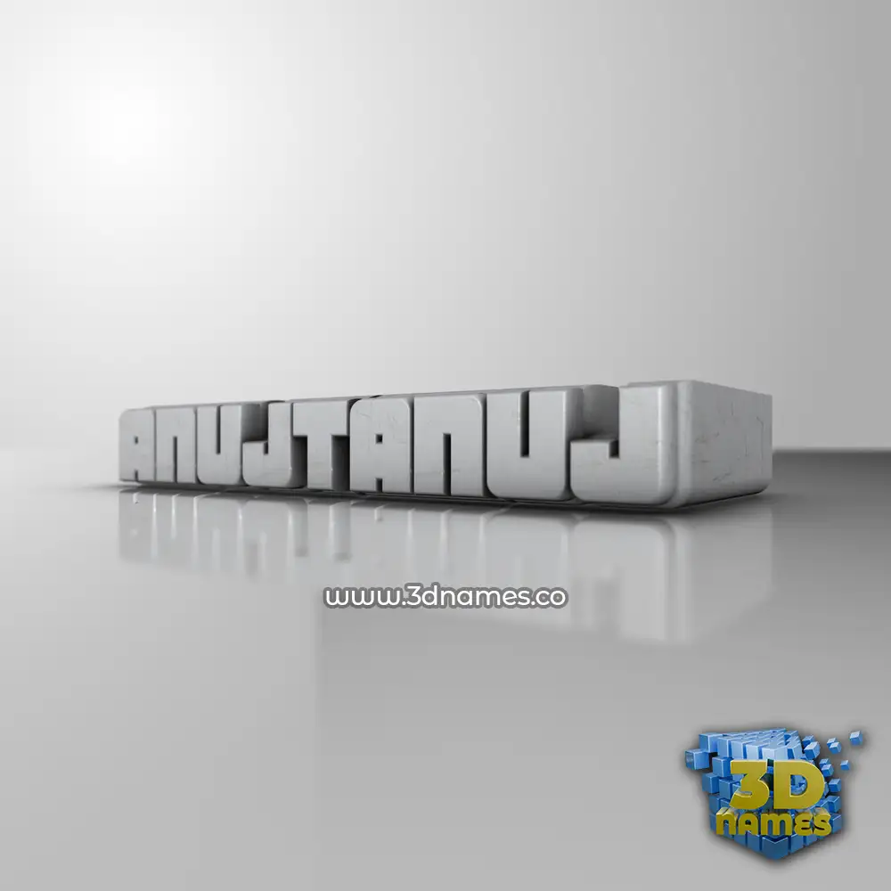 anujtanuj in White Metro style - 3D name wallpaper