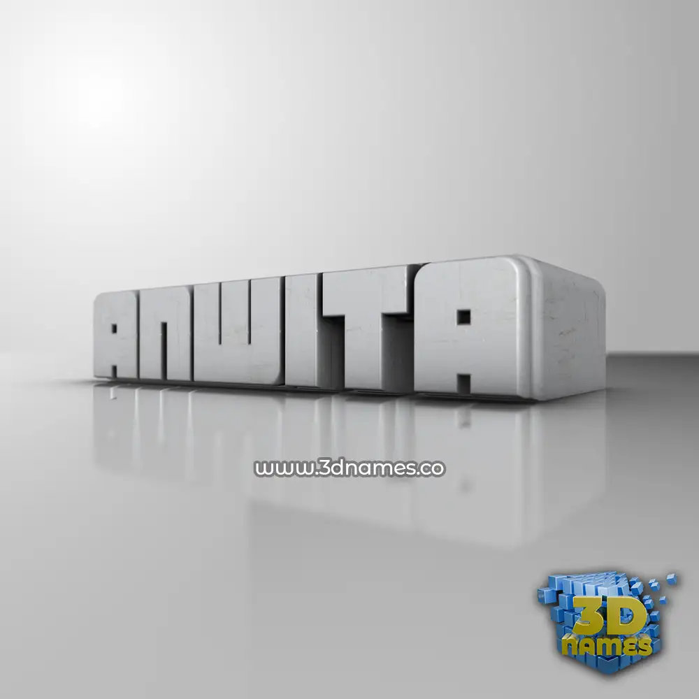 anwita in White Metro style - 3D name wallpaper
