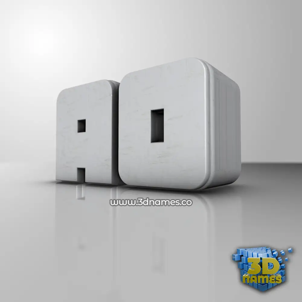 ao in White Metro style - 3D name wallpaper