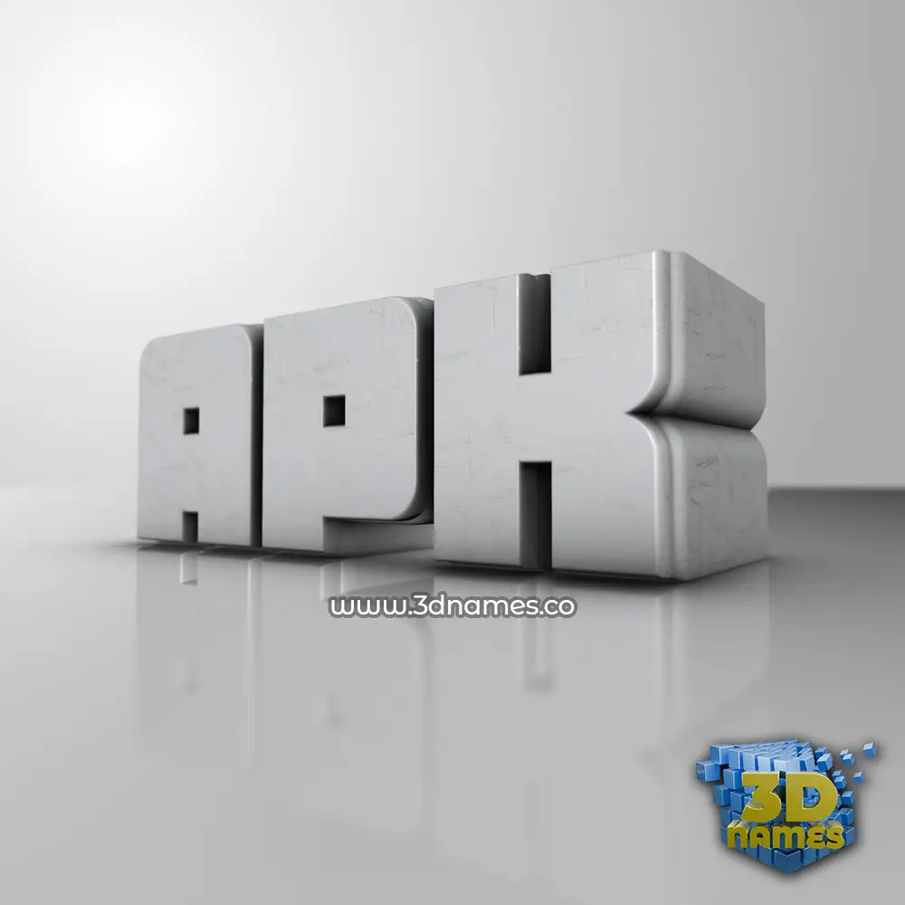apk in White Metro style - 3D name wallpaper