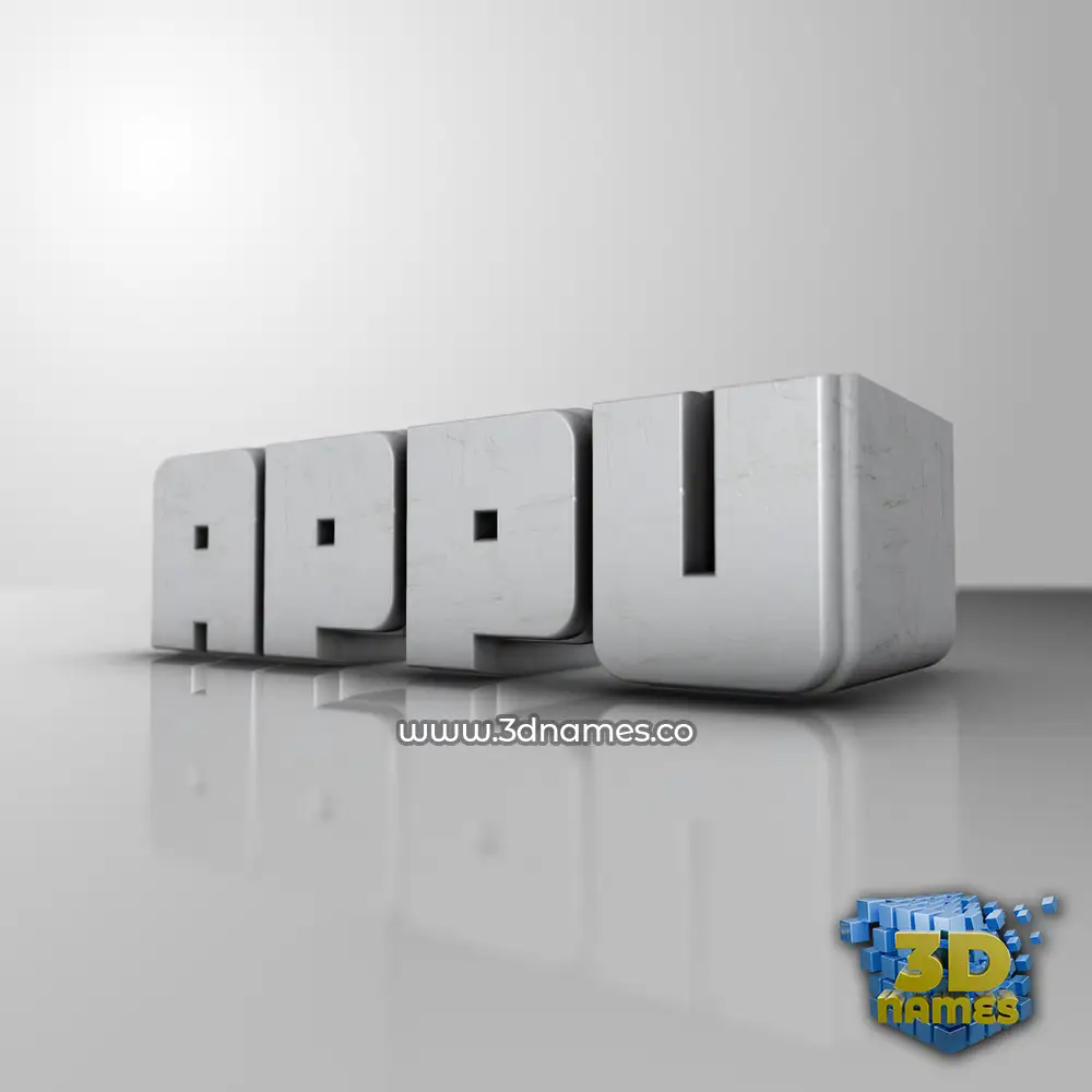appu in White Metro style - 3D name wallpaper