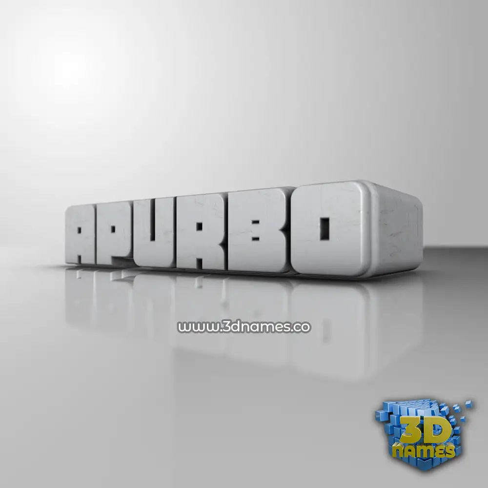 apurbo in White Metro style - 3D name wallpaper