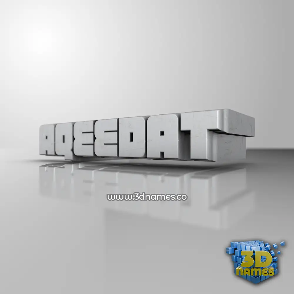 aqeedat in White Metro style - 3D name wallpaper
