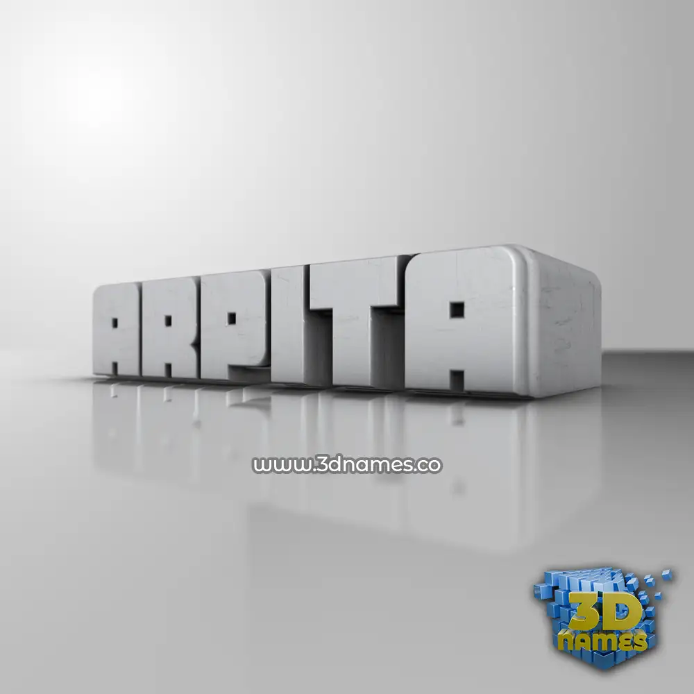 arpita in White Metro style - 3D name wallpaper