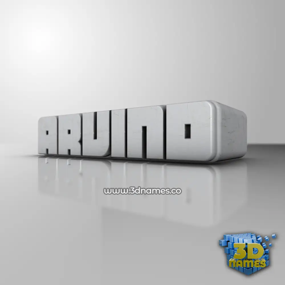 arvind in White Metro style - 3D name wallpaper