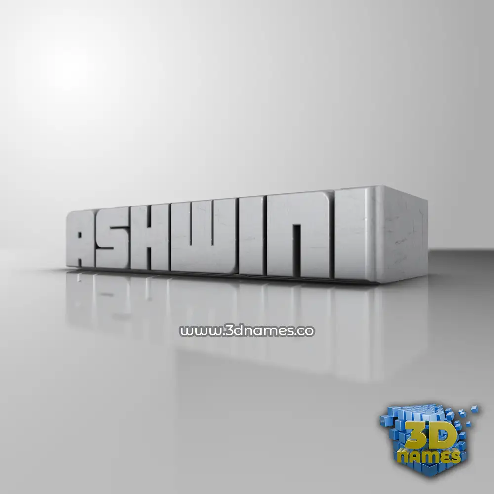 ashwini in White Metro style - 3D name wallpaper