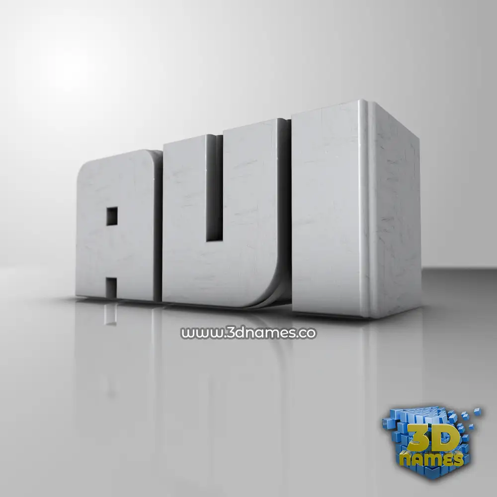 avi in White Metro style - 3D name wallpaper