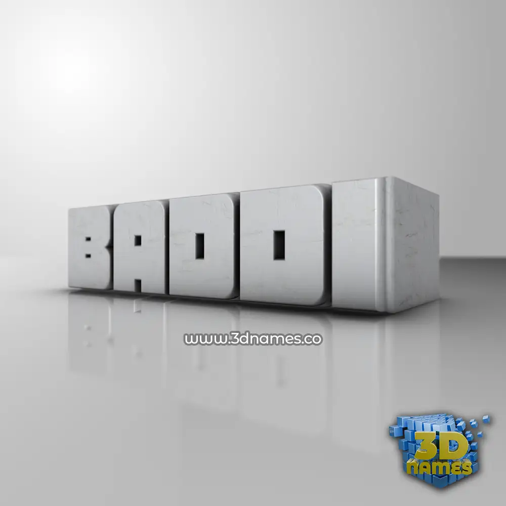 baddi in White Metro style - 3D name wallpaper