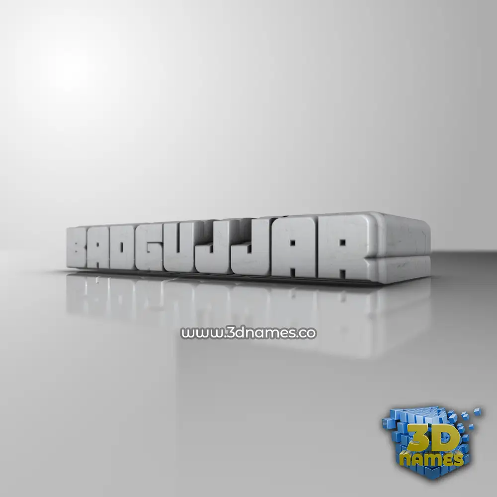 badgujjar in White Metro style - 3D name wallpaper