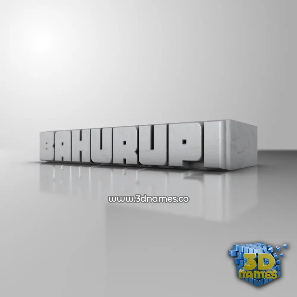 bahurupi in White Metro style - 3D name wallpaper