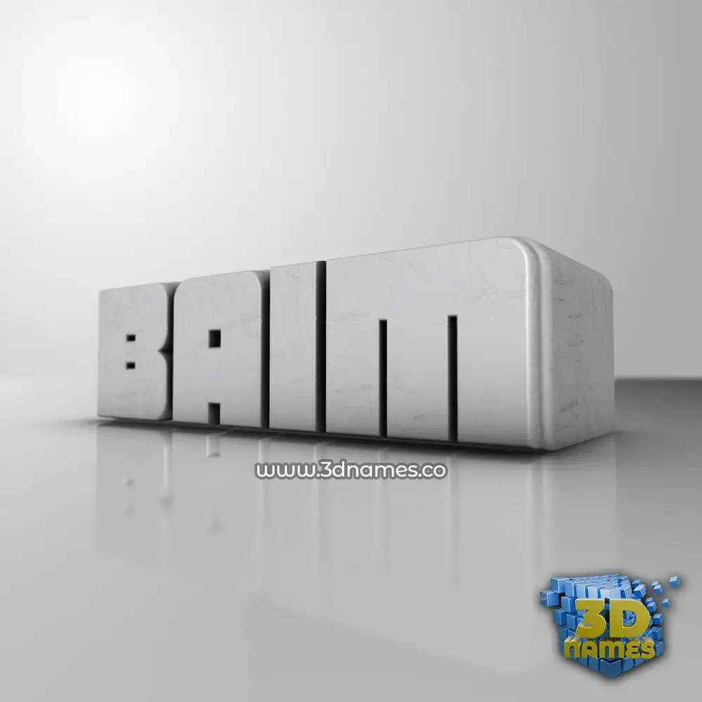 baim in White Metro style - 3D name wallpaper