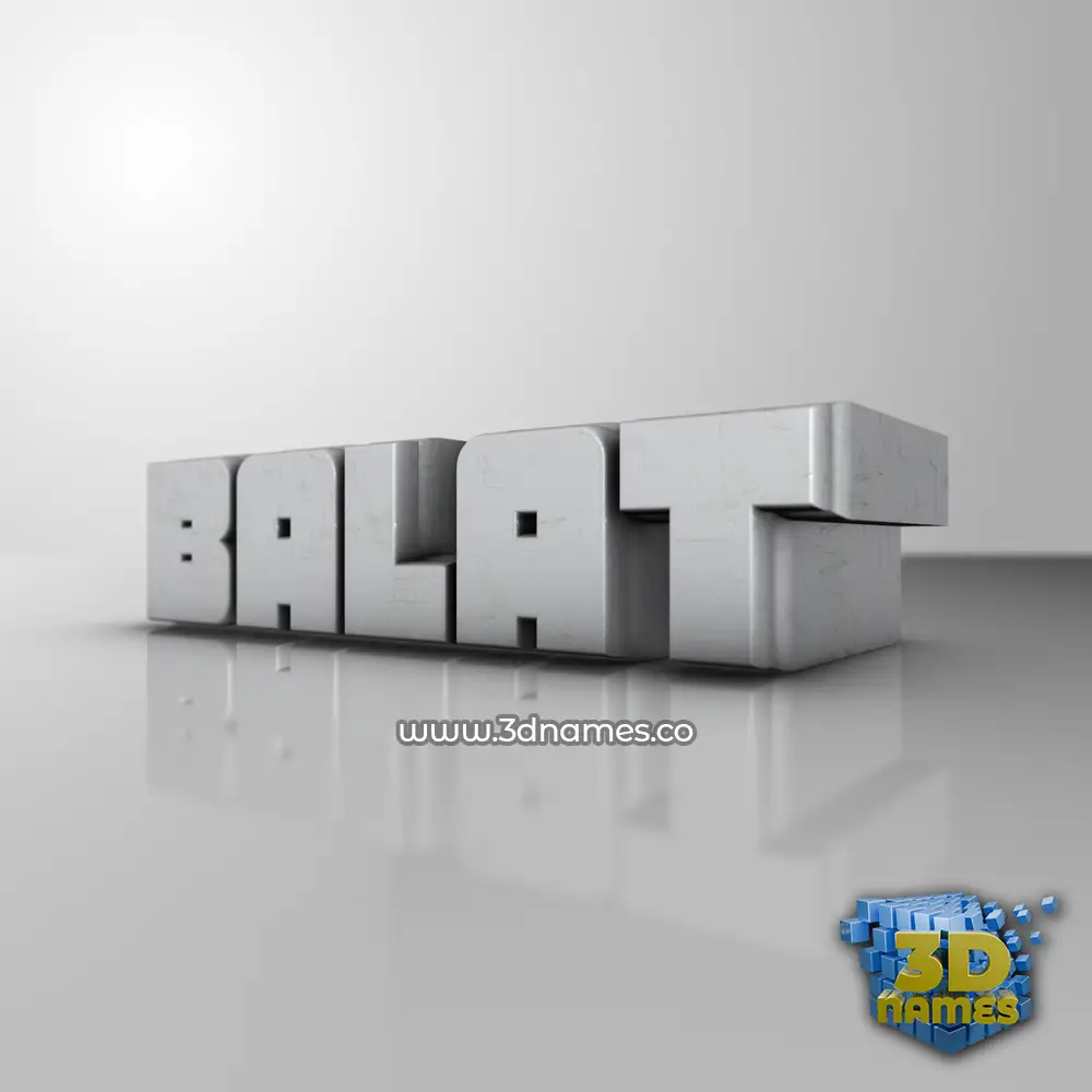 balat in White Metro style - 3D name wallpaper