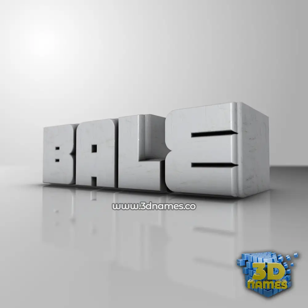 bale in White Metro style - 3D name wallpaper