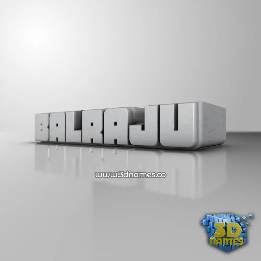 balraju in White Metro style - 3D name wallpaper