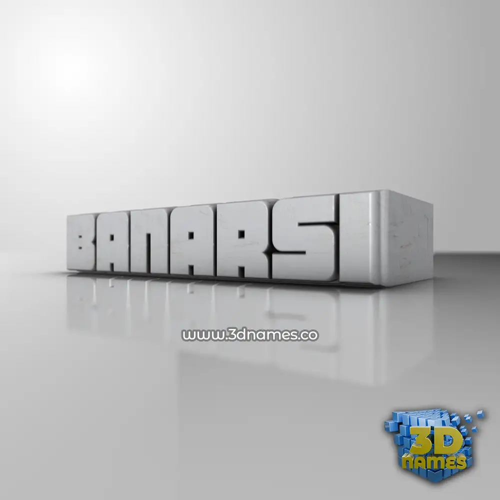 banarsi in White Metro style - 3D name wallpaper