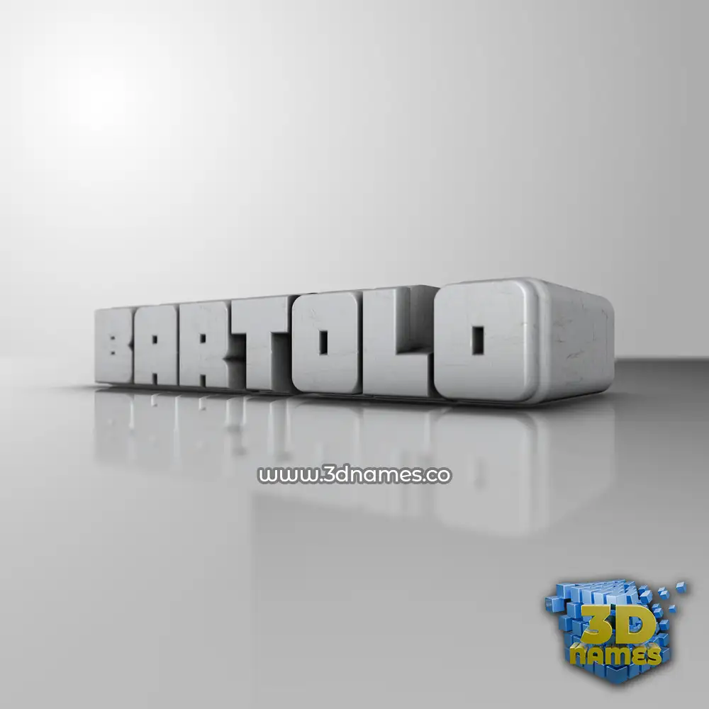 bartolo in White Metro style - 3D name wallpaper
