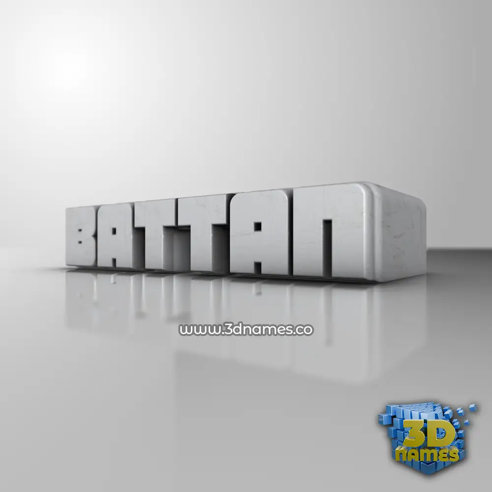 battan in White Metro style - 3D name wallpaper