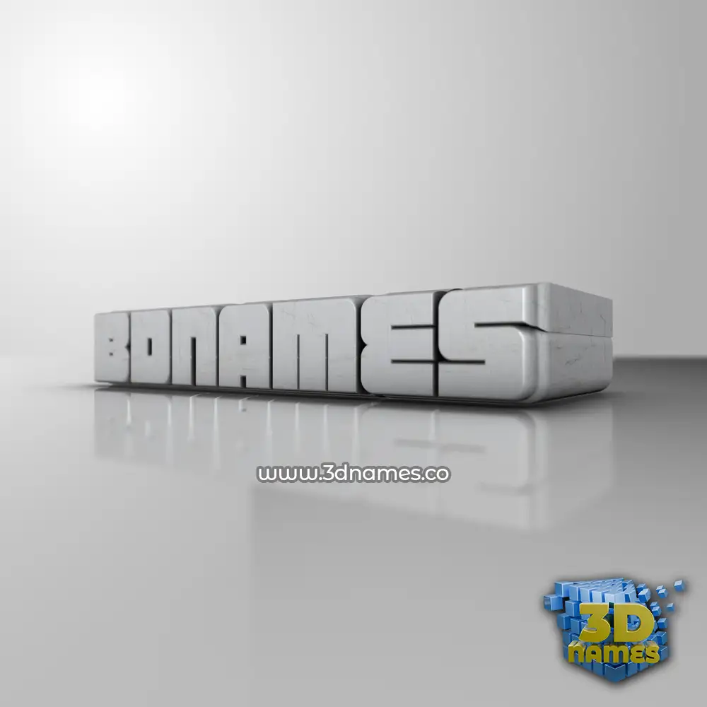 bdnames in White Metro style - 3D name wallpaper