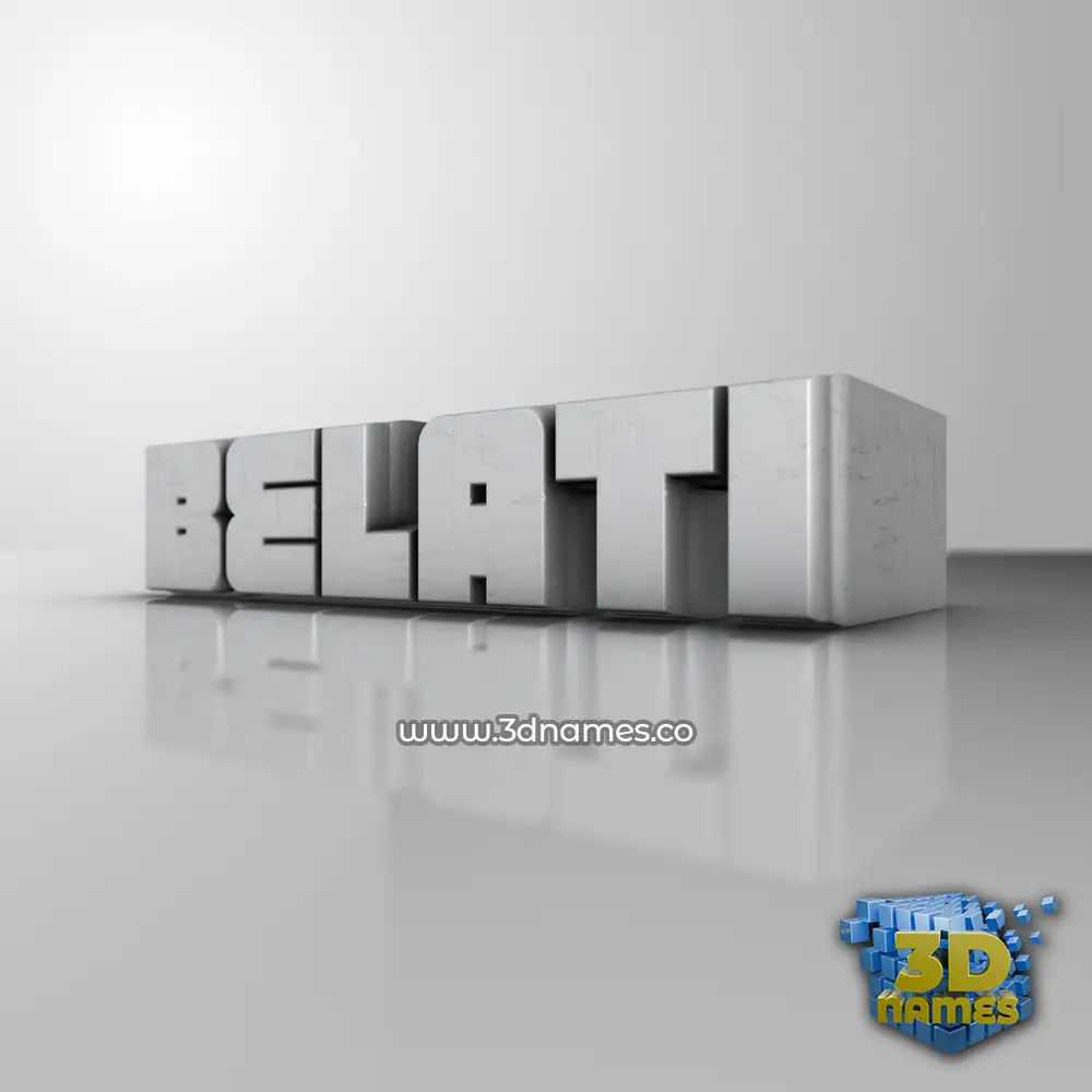 belati in White Metro style - 3D name wallpaper