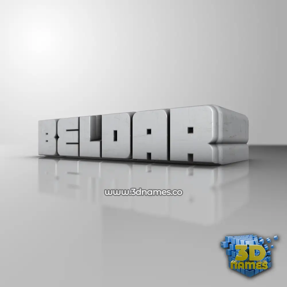 beldar in White Metro style - 3D name wallpaper