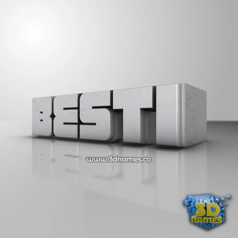besti in White Metro style - 3D name wallpaper