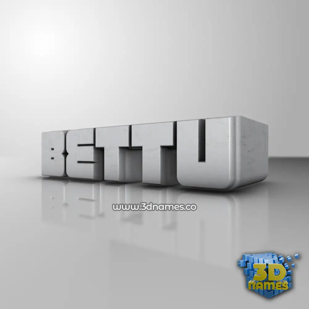 bettu in White Metro style - 3D name wallpaper