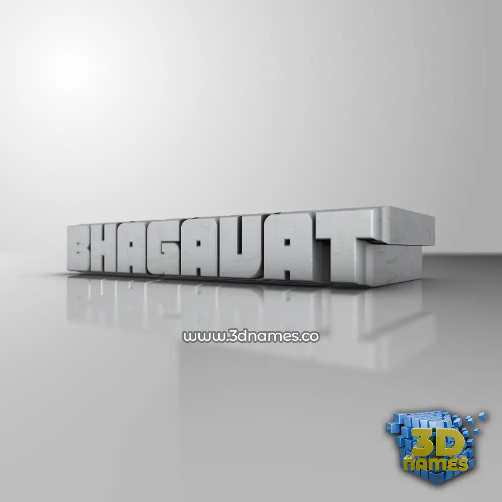 bhagavat in White Metro style - 3D name wallpaper