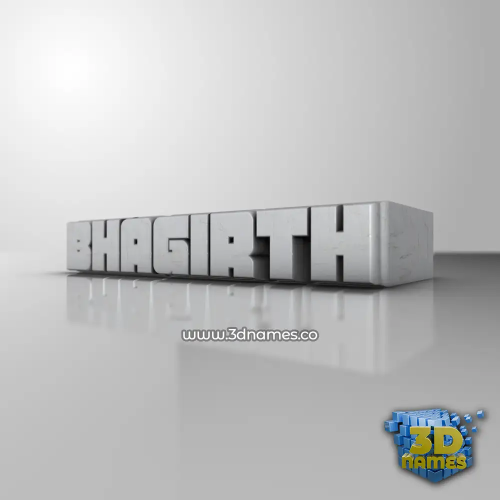 bhagirth in White Metro style - 3D name wallpaper