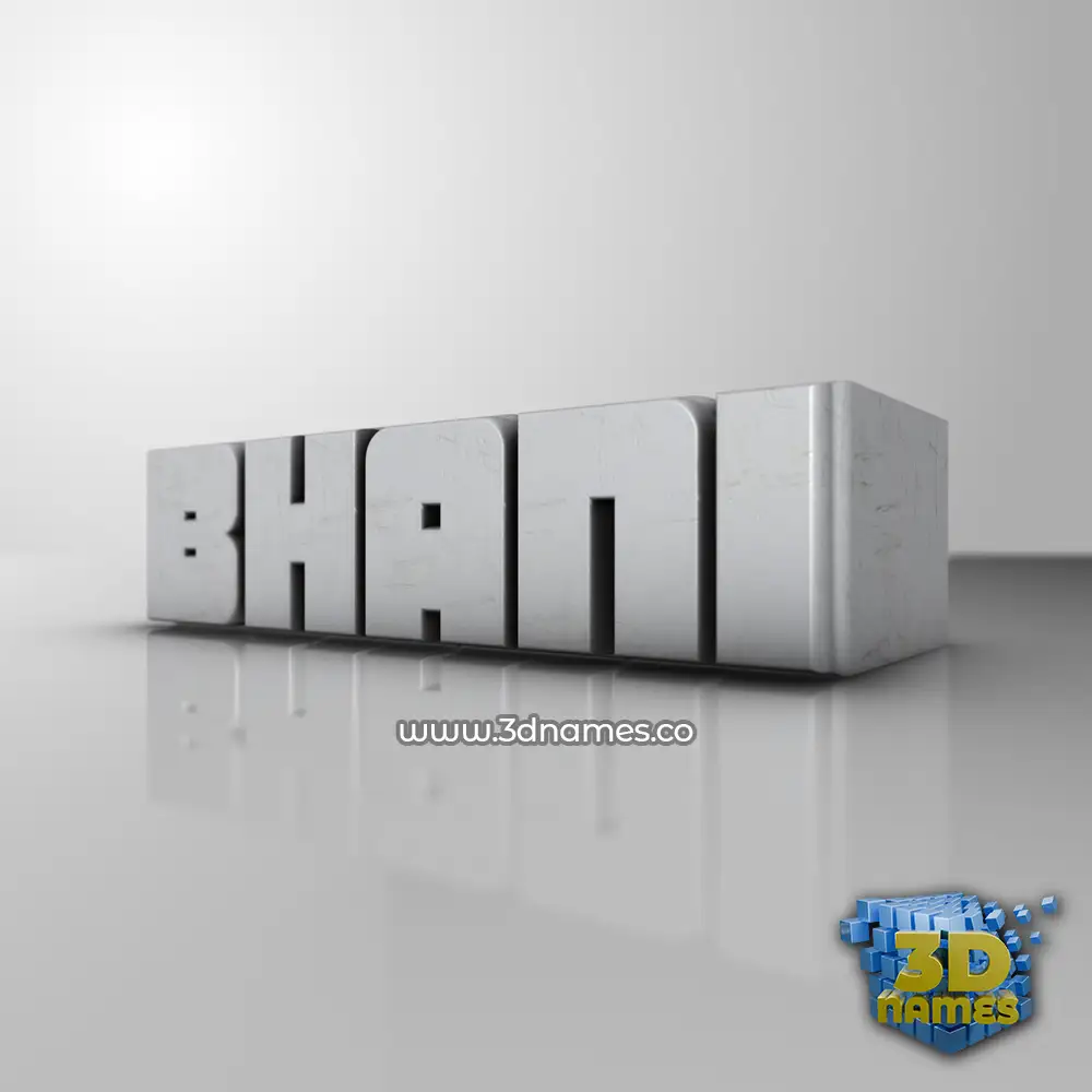 bhani in White Metro style - 3D name wallpaper