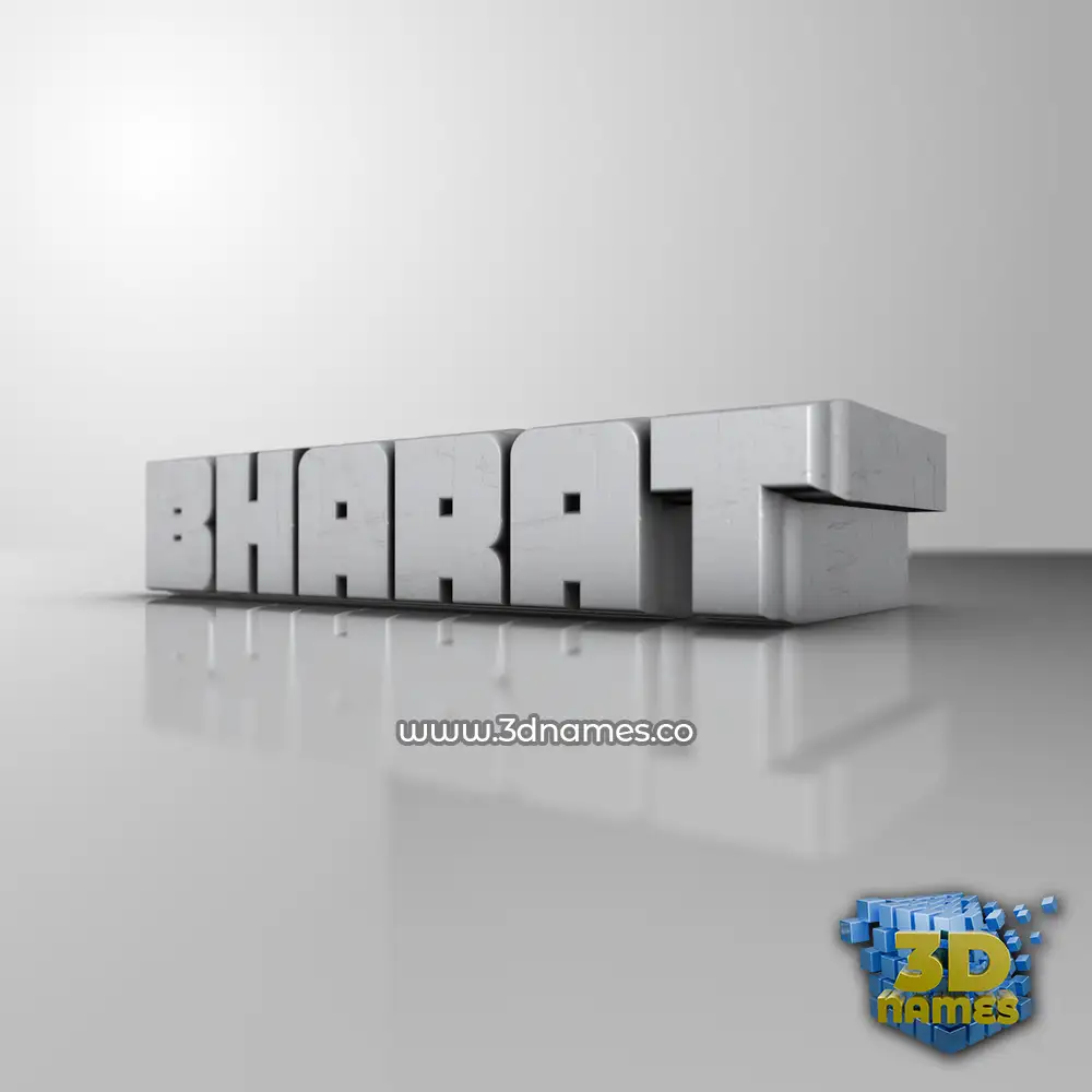 bharat in White Metro style - 3D name wallpaper