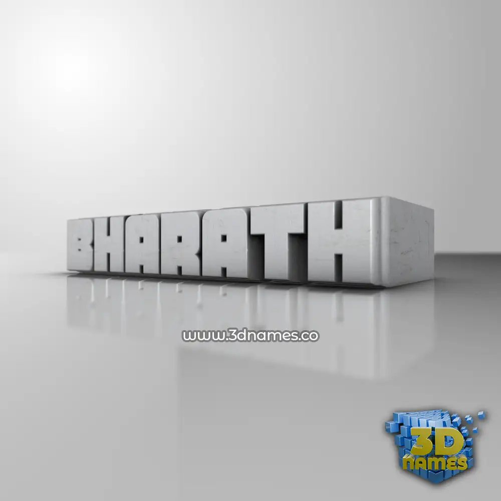 bharath in White Metro style - 3D name wallpaper