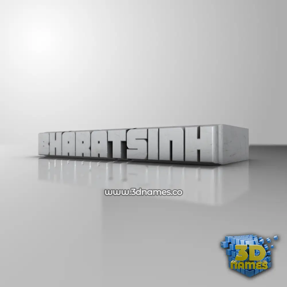 bharatsinh in White Metro style - 3D name wallpaper