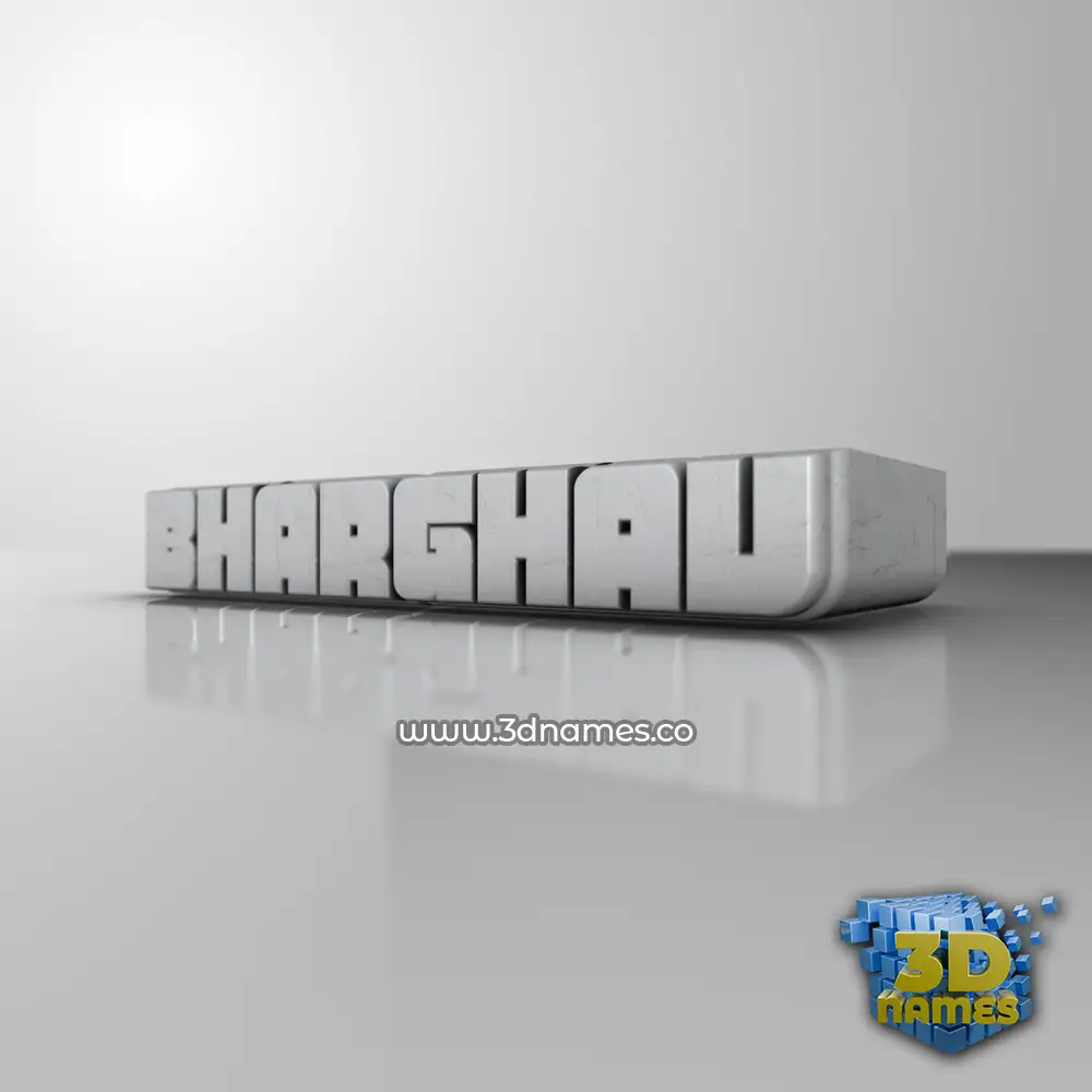 bharghav in White Metro style - 3D name wallpaper