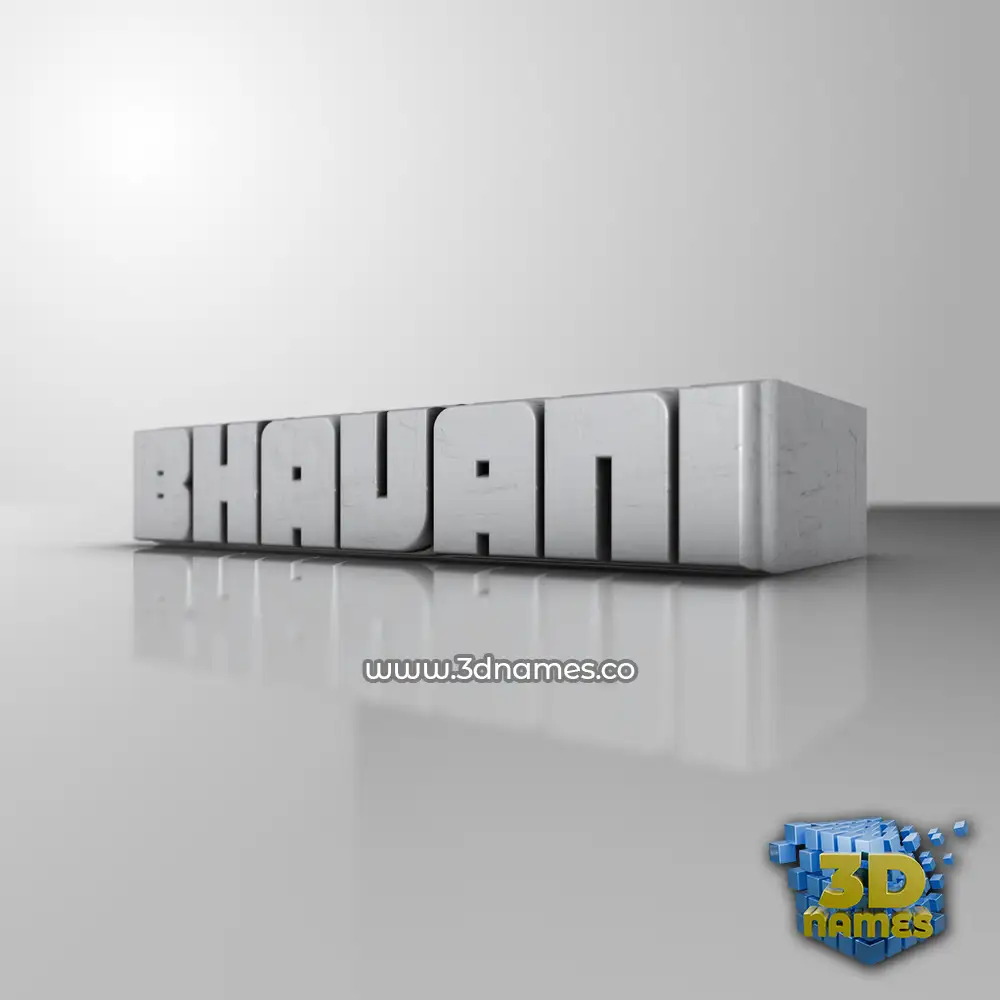 bhavani in White Metro style - 3D name wallpaper