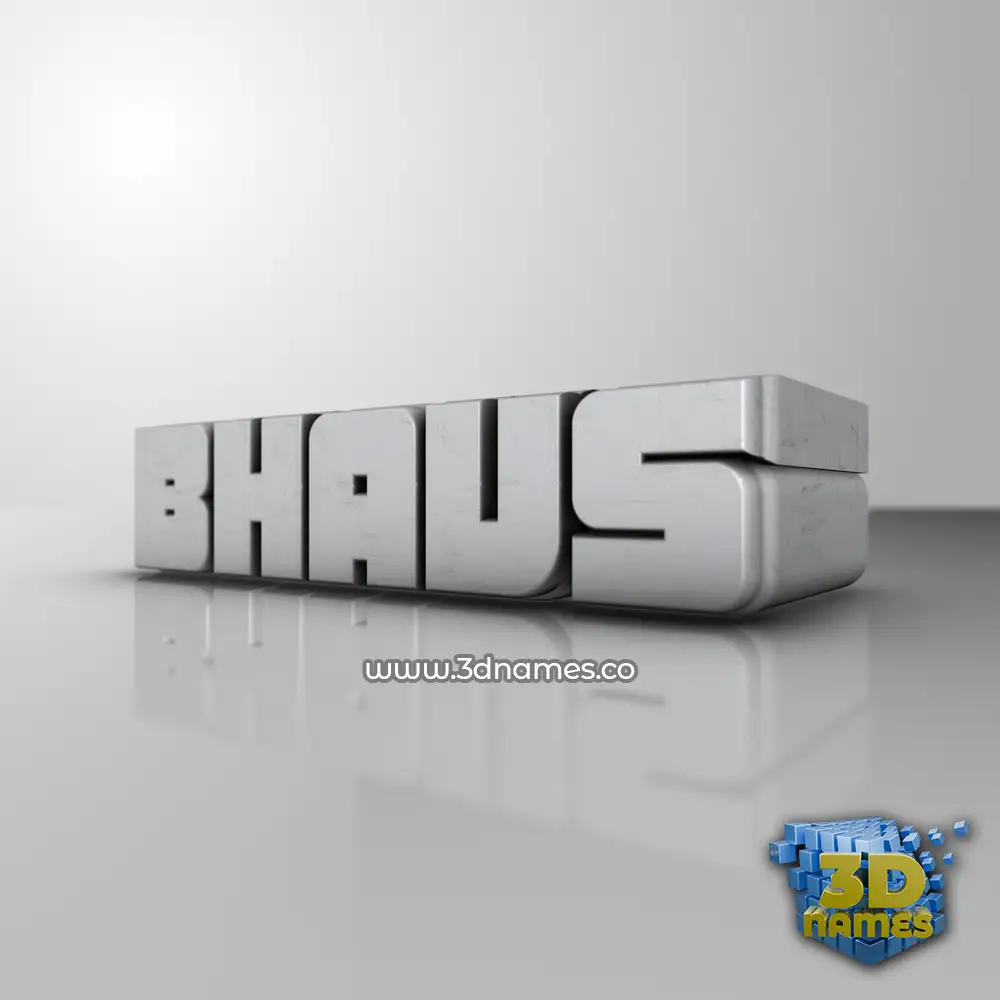 bhavs in White Metro style - 3D name wallpaper